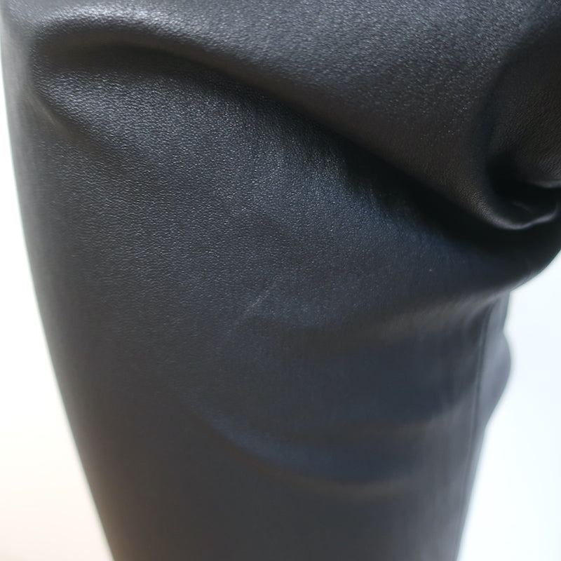 The Row Lakun High Waisted Leather Leggings Black Size 4