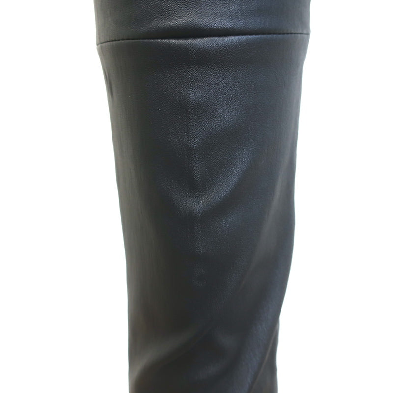 The Row Lakun High Waisted Leather Leggings Black Size 4