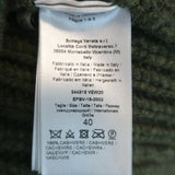 Bottega Veneta Cashmere Fringe Sweater Forest Green Ribbed Knit Size 40