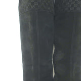 Gucci Courtney Fur-Trimmed Microguccissima Wedge Boots Black Suede Size 37.5