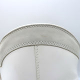 GANNI Meg Western Ankle Boots White Leather Size 41