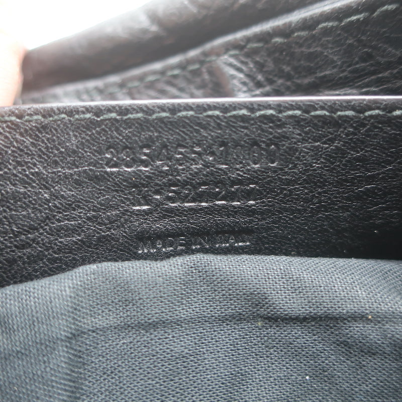 Balenciaga Giant 12 Neo Folk Messenger Bag Black Lambskin Leather