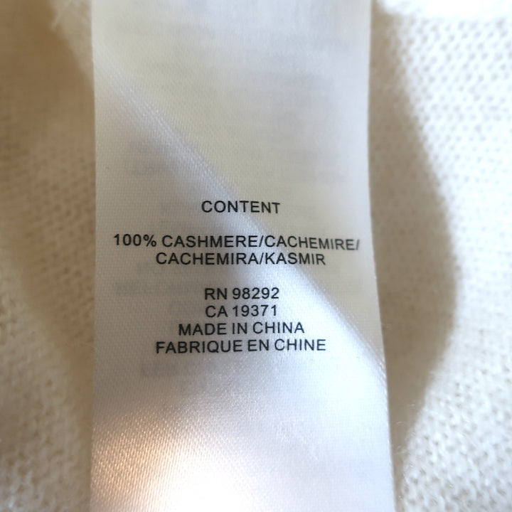 Tibi Cashmere Open Sleeve Cocoon Sweater Ivory Size Medium Crewneck Pullover