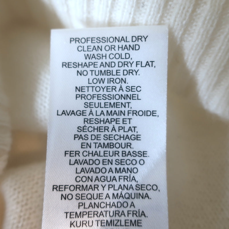 Tibi Cashmere Open Sleeve Cocoon Sweater Ivory Size Medium Crewneck Pullover