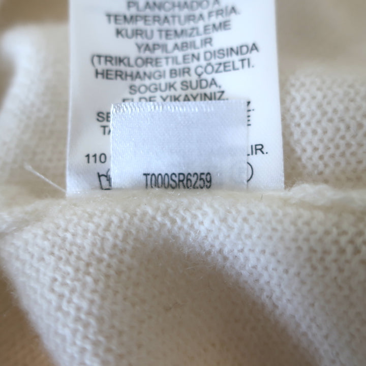Tibi Cashmere Open Sleeve Cocoon Sweater Ivory Size Medium Crewneck Pullover