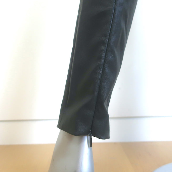 The Row Lakun High Waisted Leather Leggings Black Size 4