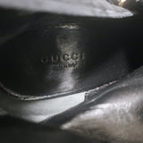 Gucci Courtney Fur-Trimmed Microguccissima Wedge Boots Black Suede Size 37.5