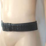 Bottega Veneta Intrecciato Leather Belt Dark Brown Size 95 US 38