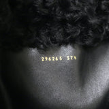 Gucci Courtney Fur-Trimmed Microguccissima Wedge Boots Black Suede Size 37.5