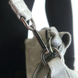 Brunello Cucinelli Monili Strap Bucket Bag Gray Suede Small Crossbody