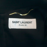 Saint Laurent Crystal-Embellished Collared Mini Dress Black Wool Cady Size 40