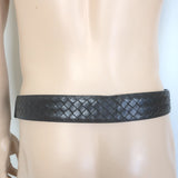 Bottega Veneta Intrecciato Leather Belt Dark Brown Size 95 US 38