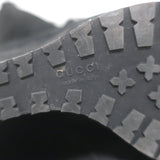 Gucci Courtney Fur-Trimmed Microguccissima Wedge Boots Black Suede Size 37.5