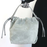 Brunello Cucinelli Monili Strap Bucket Bag Gray Suede Small Crossbody