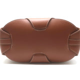 Hereu Onada Cutout Leather Top-Handle Tote Bag Brown Leather