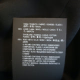 Saint Laurent Crystal-Embellished Collared Mini Dress Black Wool Cady Size 40