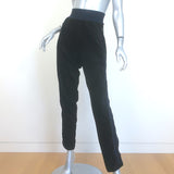 Chanel Side-Stripe Velour Joggers Black/Navy Size 42