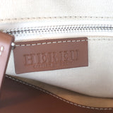 Hereu Onada Cutout Leather Top-Handle Tote Bag Brown Leather