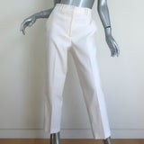 Brochu Walker Talia Cropped Pants White Stretch Linen Size Small