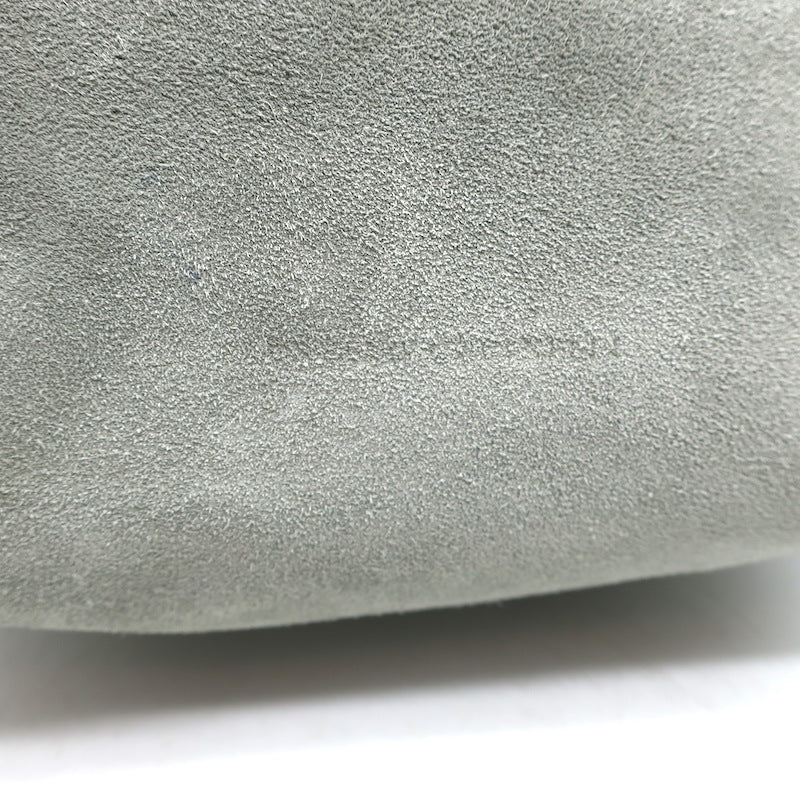 Brunello Cucinelli Monili Strap Bucket Bag Gray Suede Small Crossbody