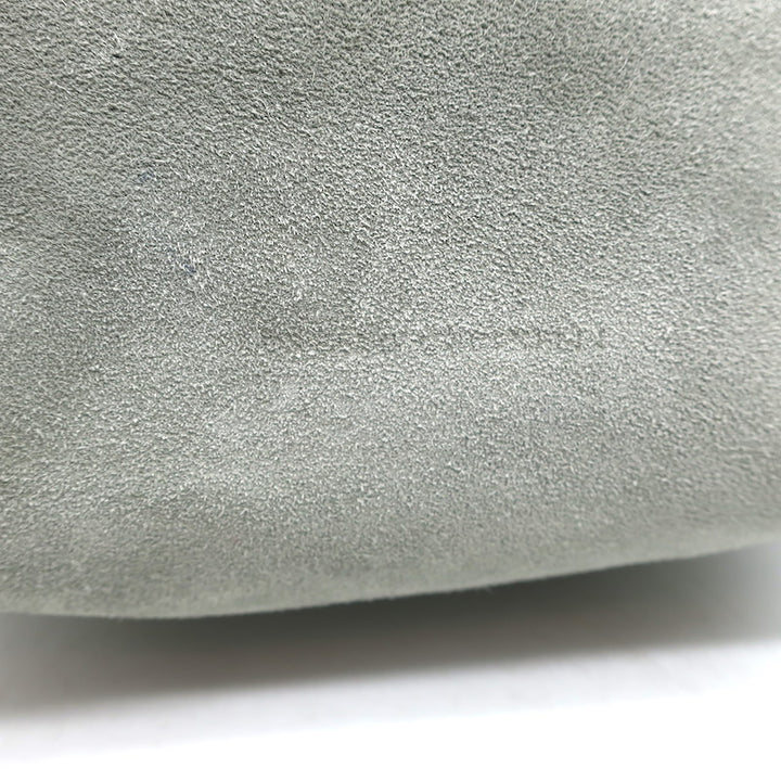 Brunello Cucinelli Monili Strap Bucket Bag Gray Suede Small Crossbody