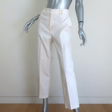 Brochu Walker Talia Cropped Pants White Stretch Linen Size Small