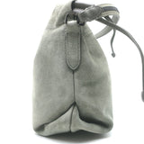 Brunello Cucinelli Monili Strap Bucket Bag Gray Suede Small Crossbody