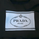 Prada Oversize Trench Coat Black Cotton-Blend Size 42 Double Breasted Jacket