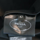 Prada Oversize Trench Coat Black Cotton-Blend Size 42 Double Breasted Jacket