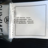 Chanel Side-Stripe Velour Joggers Black/Navy Size 42