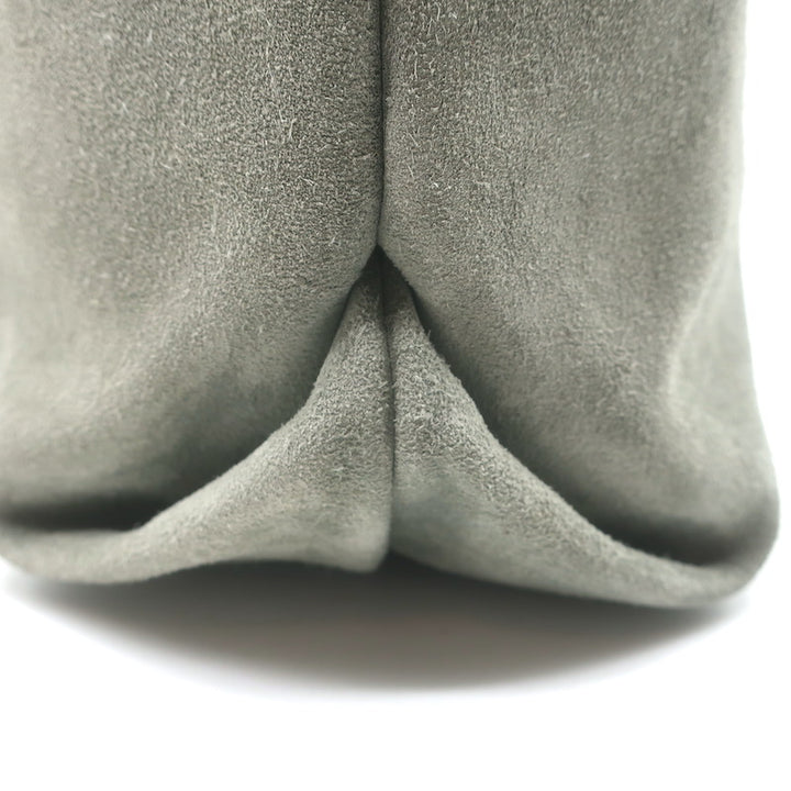 Brunello Cucinelli Monili Strap Bucket Bag Gray Suede Small Crossbody