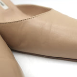 Manolo Blahnik Carolyne 70 Slingback Pumps Beige Leather Size 41