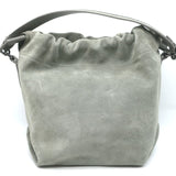 Brunello Cucinelli Monili Strap Bucket Bag Gray Suede Small Crossbody