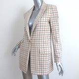 Rag & Bone Nova Oversize Blazer Ivory Checked Wool Size 2 Single-Button Jacket