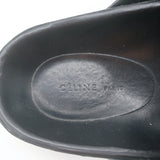 Celine Double Band Slide Sandals Black Patent Leather Size 37