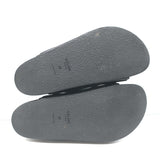 Celine Double Band Slide Sandals Black Patent Leather Size 37