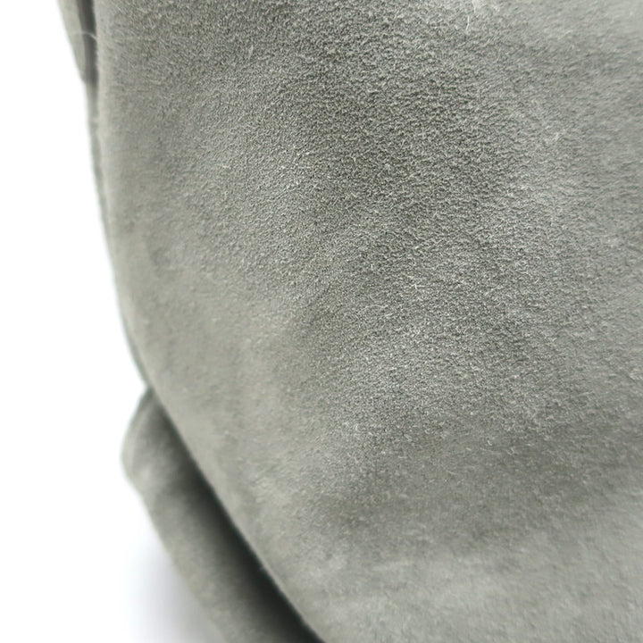 Brunello Cucinelli Monili Strap Bucket Bag Gray Suede Small Crossbody