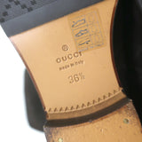 Gucci Slim Horsebit Flat Riding Boots Dark Brown Suede Size 36.5
