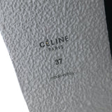 Celine Double Band Slide Sandals Black Patent Leather Size 37