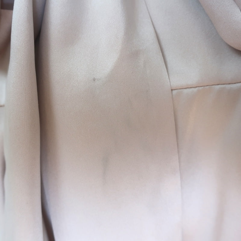 Zimmermann Blouson-Sleeve Mini Wrap Dress Light Pink Silk Satin Size 1