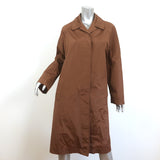 Bottega Veneta Trench Coat Brown Silk-Blend Size 40 Belted Long Jacket