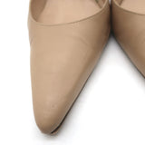 Manolo Blahnik Carolyne 70 Slingback Pumps Beige Leather Size 41