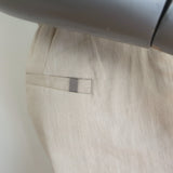 Brochu Walker Talia Cropped Pants Flax Beige Stretch Linen Size Small