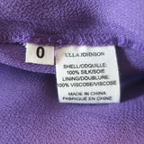 Ulla Johnson Penninah Cold Shoulder Ruffle Midi Dress Purple Floral Print Size 0