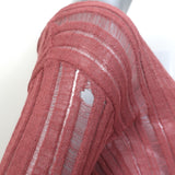 Cult Gaia Antonella Long Sleeve Midi Dress Pink Ribbed Knit Size Small