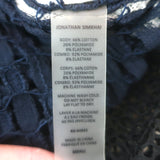 Jonathan Simkhai Ruffled Lace-Trim Crochet Cover-Up Dress Navy Size Small NEW