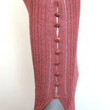 Cult Gaia Antonella Long Sleeve Midi Dress Pink Ribbed Knit Size Small