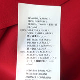 Gucci Ruffle-Trimmed Collared Shirt Red Silk Size 44 Long Sleeve Blouse