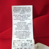 Gucci Ruffle-Trimmed Collared Shirt Red Silk Size 44 Long Sleeve Blouse