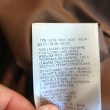 Bottega Veneta Trench Coat Brown Silk-Blend Size 40 Belted Long Jacket